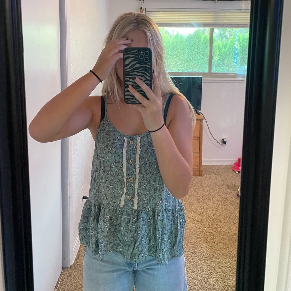 greenish tank top
